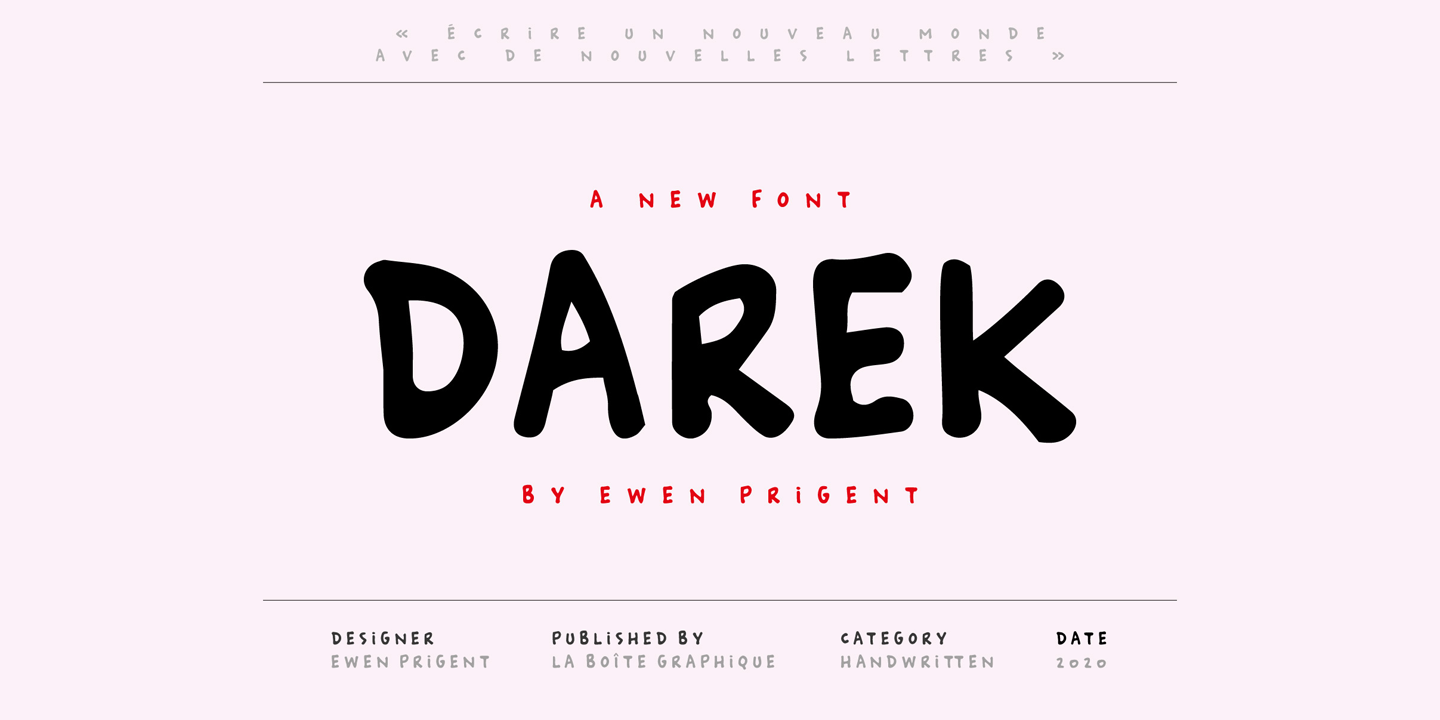 Пример шрифта Darek